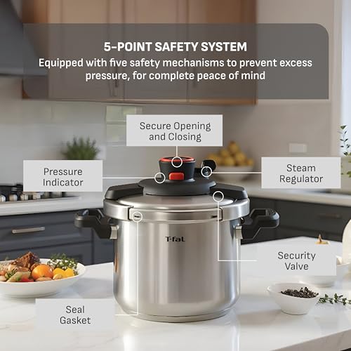 Clipso Stainless Steel Pressure Cooker (Easy Open Pressure Cooker / 6.3 Quarts)