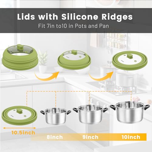 Microwave Splatter Cover (Green / 10.8 inch)