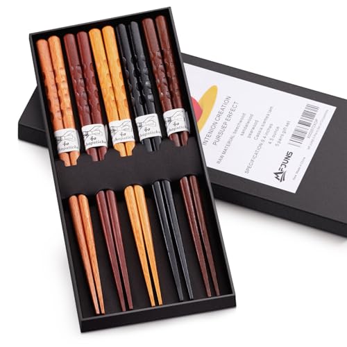 8.8 Inch 5 Pairs Japanese Minimalist Reusable Chopsticks
