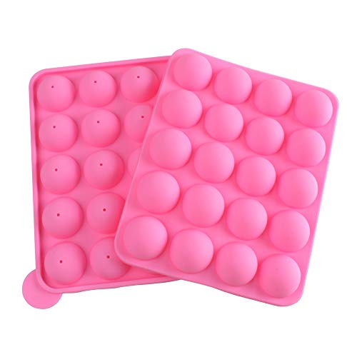 20 Cavity Silicone Cake Pop Mold Lollipop Baking Tray with Sticks