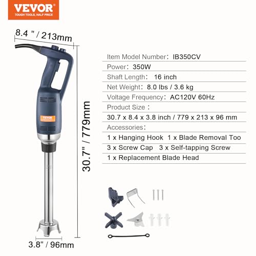 Commercial Immersion Blender (350Watt 16inch)