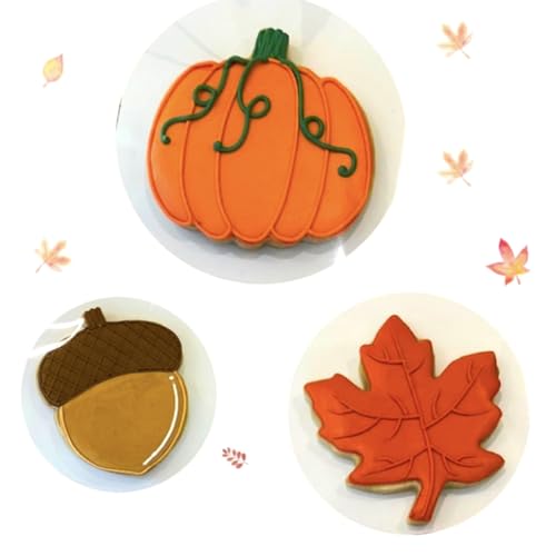 Thanksgiving Cookie Cutters Set 5Pcs Sturdy Fall Biscuit Cutters (Thanksgiving)