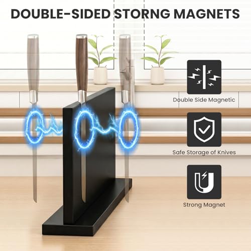 Large Magnetic Knife Holder (16x9 inch Black)