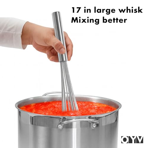18 10 Stainless Steel Large Whisk (17 inch silver)