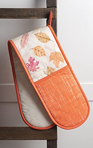 Double Oven Mitts 100% Cotton Double Oven Glove (103 - Colours of Autumn / 7" x 35" (Double Oven Mitt))