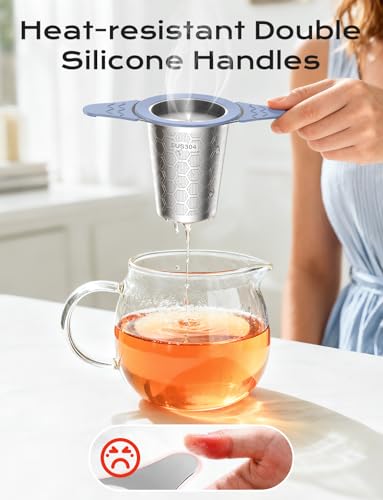 2PCS Tea Infuser for Loose Leaf Tea (2 Pack - Grey)