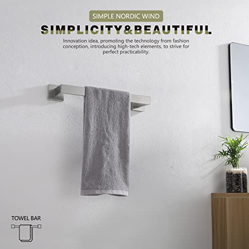 12 Inch Single Towel Bar (Brushed Steel / 12-Inch)