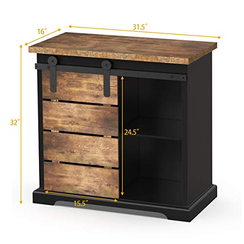 Sideboard Coffee Bar Cabinet (Black)