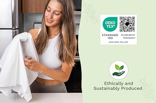 Organic Cotton White Dish Towels (White)