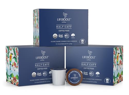 Half Caff Low Acid Coffee K Cups (10 Count (Pack of 1))