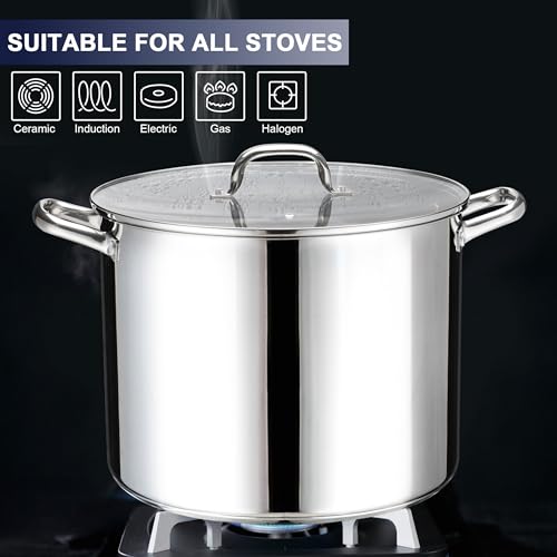 Stainless Steel Large Stock Pot (24 Quarts)