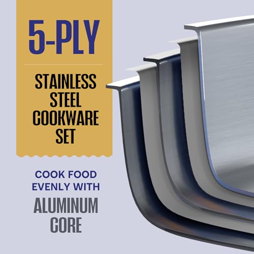 5 Ply Stainless Steel Wok Set