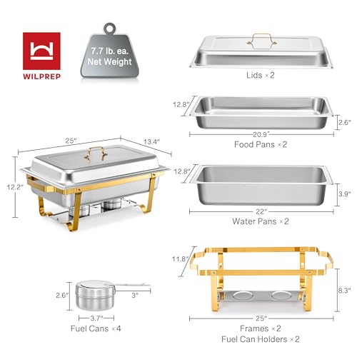 Chafing Dishes for Buffet (2 Packs)