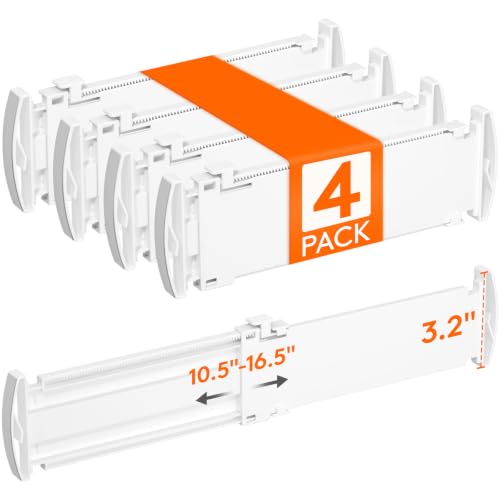 3.2" High Drawer Dividers for Clothes (3.2"H, 10.5-16.5"L)