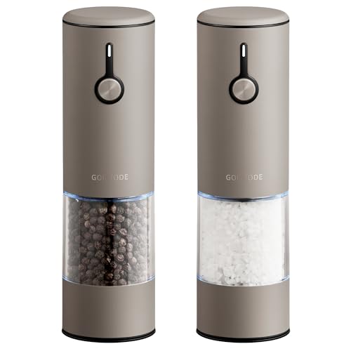 Stainless Steel Rechargeable Electric Salt and Pepper Grinder Set