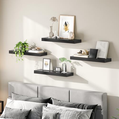 Floating Shelves for Wall (Black / 23.6 Inches)