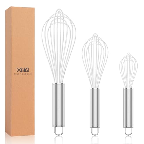 White Silicone Whisk Set of 3 (3 Count)