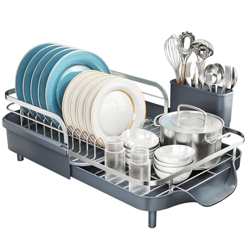 Expandable Dish Drying Rack for Kitchen Counter
