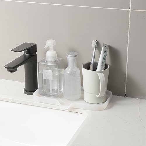 Silicone Soap Dish with Drain Spout (Translucent / M(9.6"×5.3"))