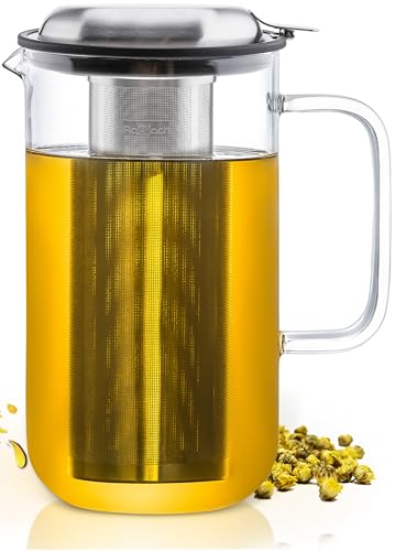 51oz Glass Teapot with Infuser (51 fluid ounces without thermometer)