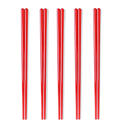 Ceramic Chopsticks Set of 5 (Red)