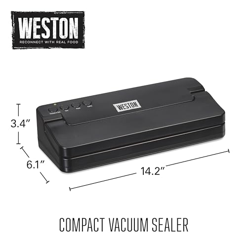 Compact Vacuum Sealer Machine For Food With Powerful 23” Hg Pump (For bags Up To 11” Wide,)
