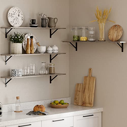 Long Wall Shelves (Greige / 39.4 Inch)