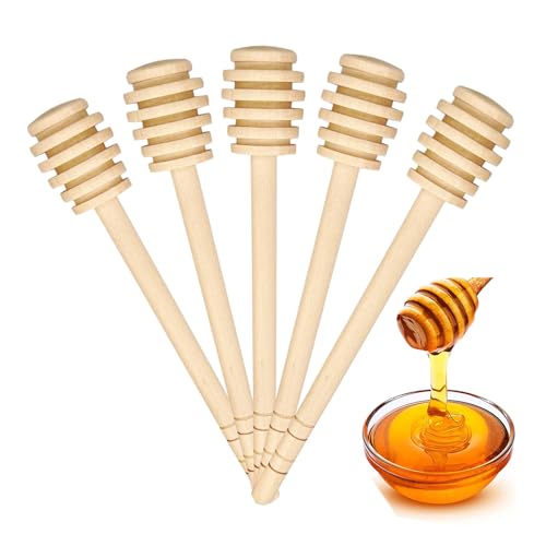 Wooden Honey Dipper Stick Collecting Dispensing Drizzling Jam Portable Wedding Party (15cm)