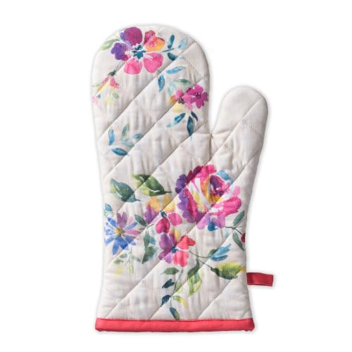 Maison d'Hermine Oven Gloves 100% Cotton Oven Mitt (081 - Rose Garden / 7.5" x 13" (Oven Mitt))