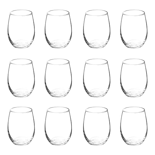 Stemless Wine Glasses by ARC 5.5 oz. Set of 12 (10 Count)