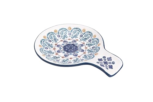 Blue Talavera Ceramic Spoon Rest for Stove Top