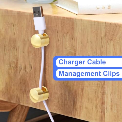 6 Sets Charger Holders for Cords (6 Sets / Gold)