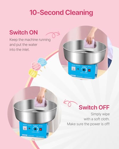 Electric Cotton Candy Machine (Blue / Without Cart)