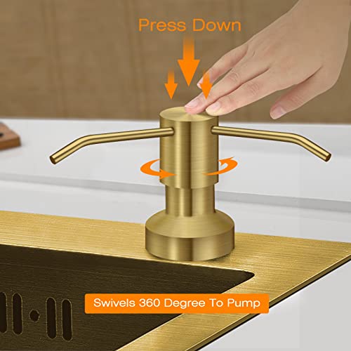 Sink Soap Dispenser for Kitchen Sink (Golden)