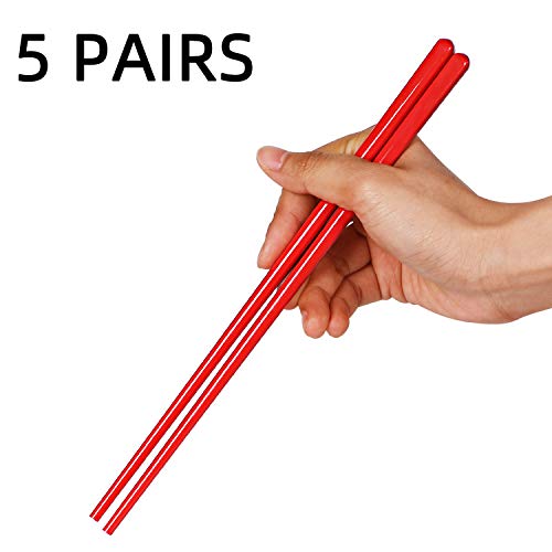 Ceramic Chopsticks Set of 5 (Red)