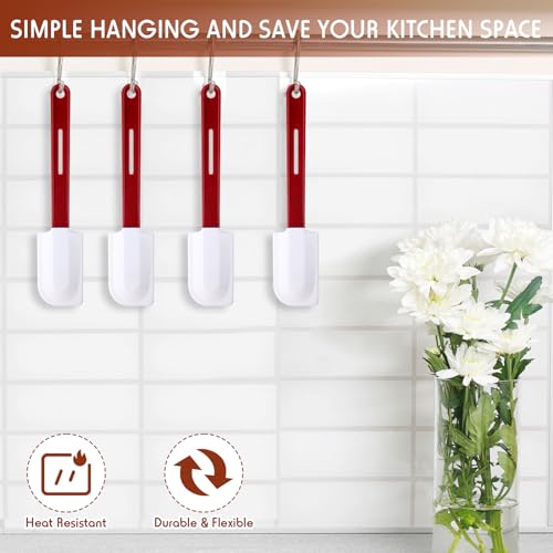 4 Pcs Rubber Spatulas Silicone Heat Resistant (4 Count)