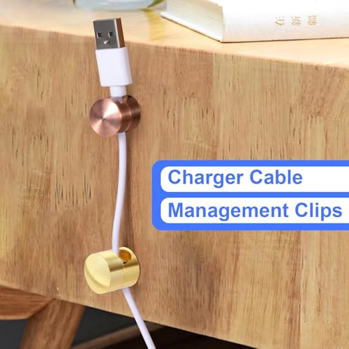3 Sets Charger Holders for Cords (3 Sets / Gold, Red Bronze, Silver)