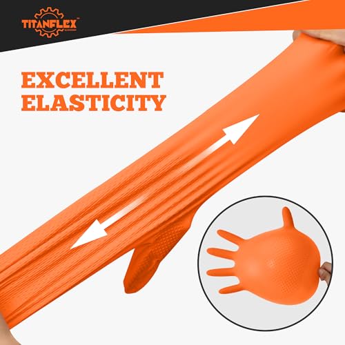 Heavy Duty Orange Nitrile Gloves (1000 Count)