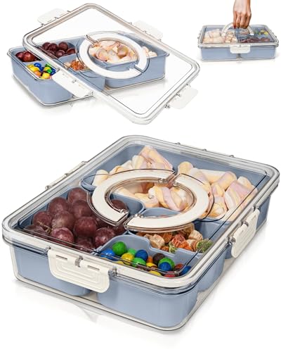 Small Snackle Box Container (Grey blue)