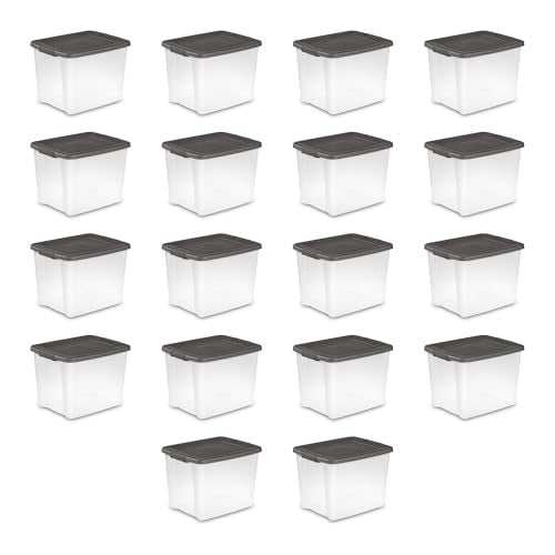 18 Pack Plastic Storage Bins w (50 Quart Tote / 18 Pack)