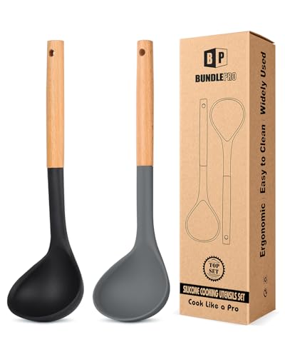 Silicone Soup Ladle Spoon Kitchen Utensils (2 Count)
