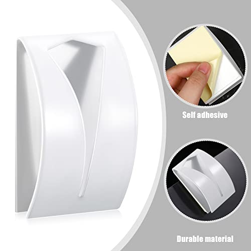 4 Pcs Self Adhesive Kitchen Towel Hook Holder (Black, White)