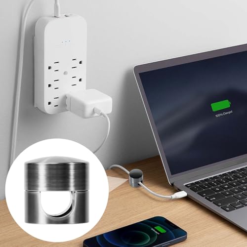 6 Sets Charger Holders for Cords (6 Sets / Black)