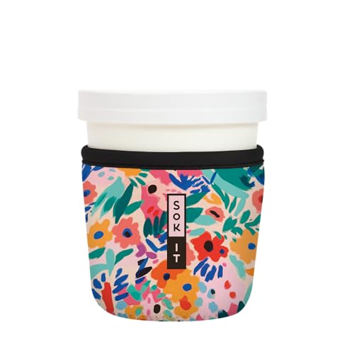 IceCreamSok Insulated Neoprene Cover (Abstract Floral / Fits Tapered Pints)