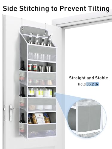 1 Pack Over the Door Organizer (Grey / 4 Tier)