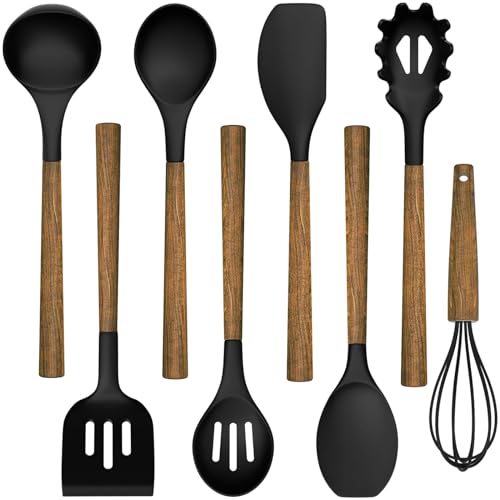 Silicone Cooking Utensil Set (Black)