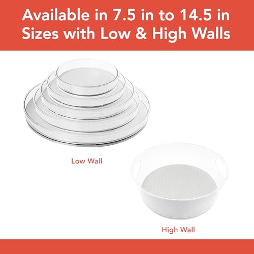 Medium Lazy Susan Organizer 9.5 in for Cabinet Refrigerator Pantry Table Rotating Kitchen Storage Spice Rack Fridge Organization