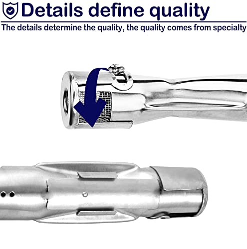 Grill Burner Tube 19.5 Inch Replacement for Weber Genesis 300 Series (Silvery-BurnerTube)