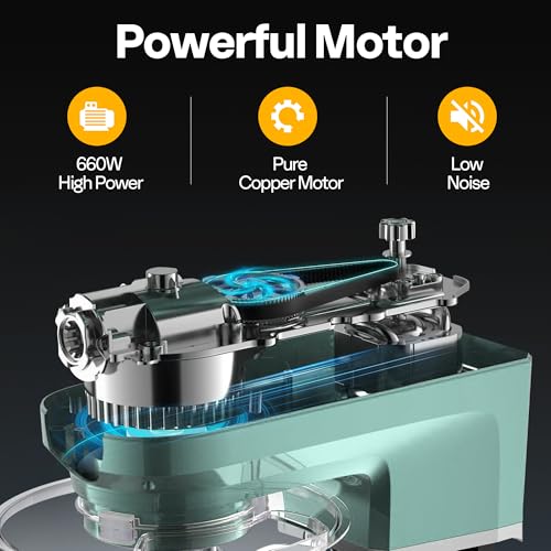 6-in-1 Stand Mixer, 8.5-Quart Tilt-Head Mixer, 10 Speeds, Blue (6-in-1 / Blue)