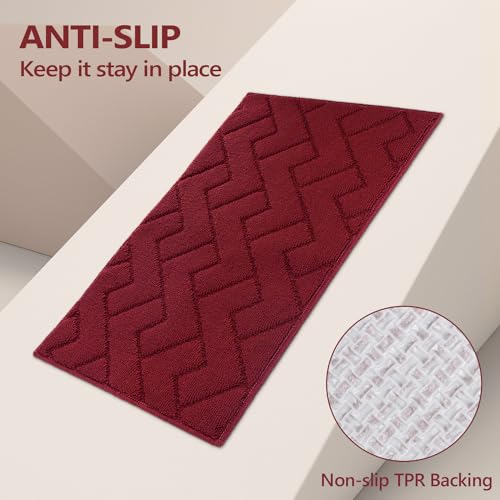 Kitchen Runner Rug (Red / 20"x59"+20"x32")